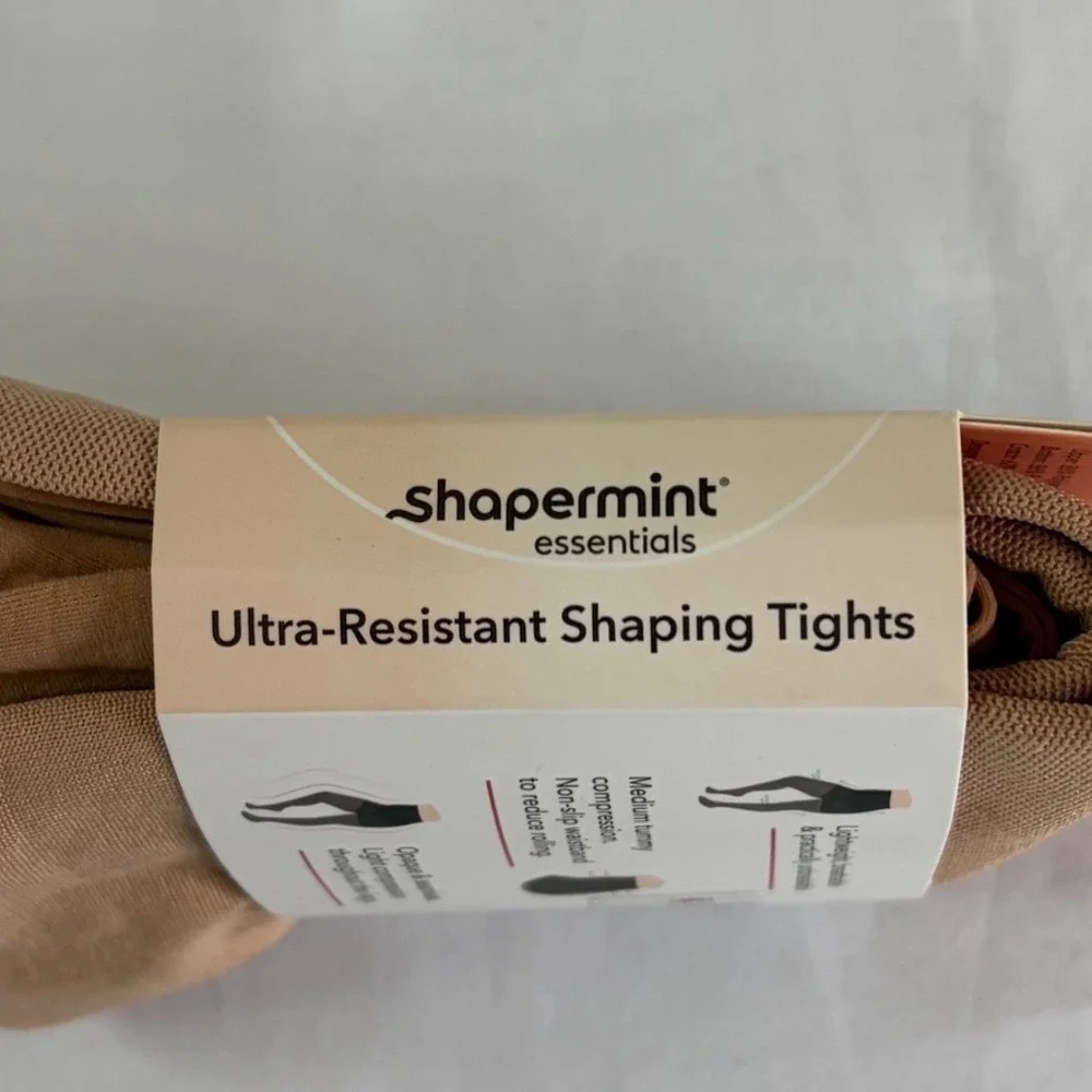 Shapermint Essentials Ultra-Resistant Shaping Tights Nude Tan 2XL 31048 New